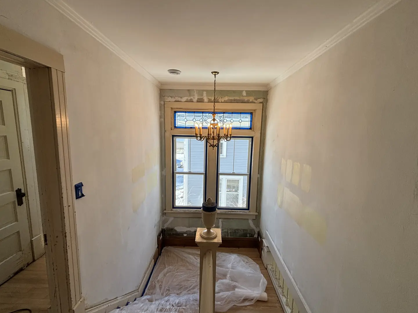 Upstairs hall and landing, before
