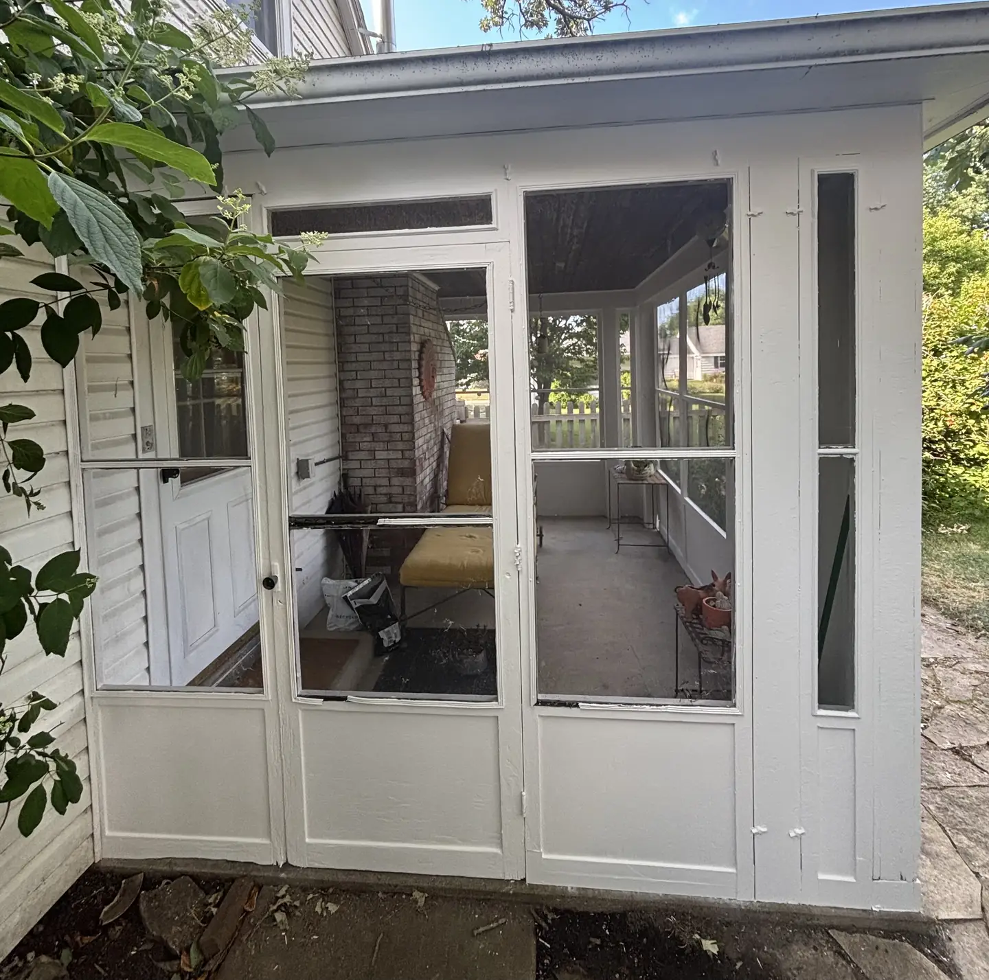 Screened porch rebuild-grade prep, after